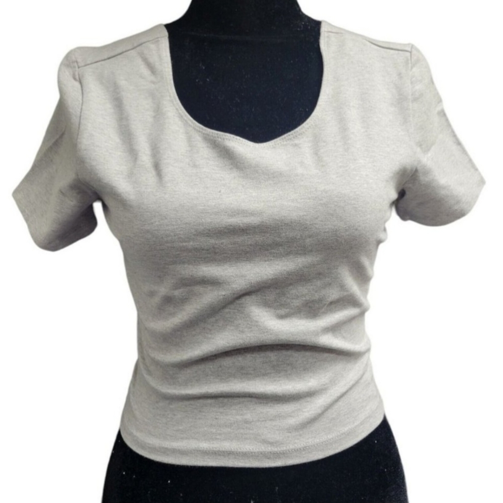 American Apparel Cropped Top.  New With Tags.  Size Small.  Color is Gray